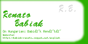 renato babiak business card